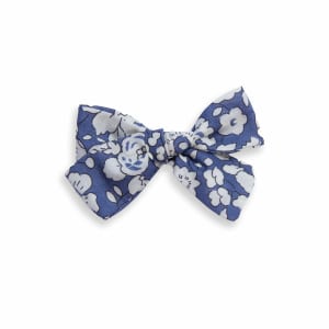 Barrette nœud fille – Liberty Betsy bleu anti-glisse