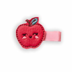 Barrette enfant pomme rigolote – Anti-glisse et originale pour la rentrée