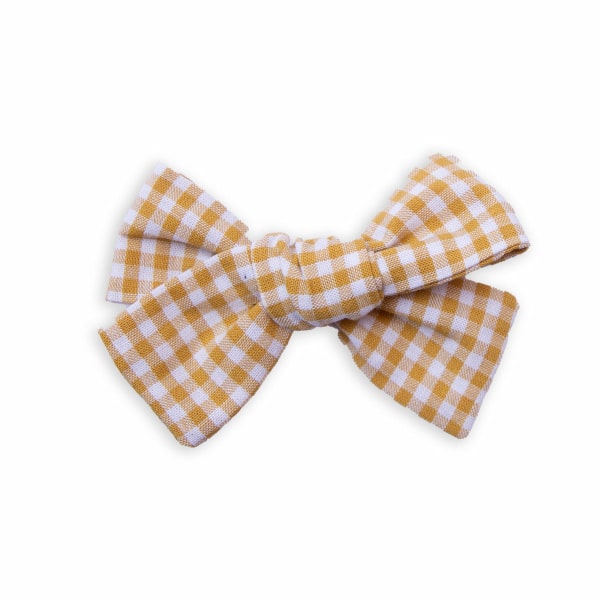 Barrette-noeud-fille-vichy-moutarde