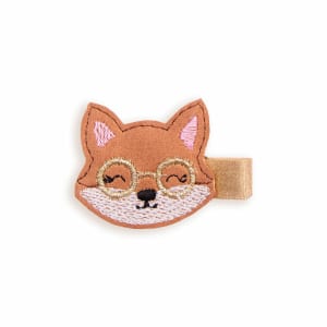 Barrette enfant renard à lunettes – Anti-glisse rigolote
