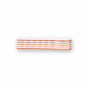 Barrette pince anti-glisse fille – Rayures automnales en gros-grain