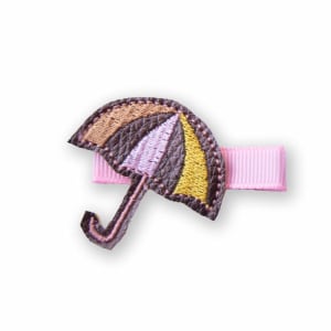 Barrette enfant – Parapluie brodé (anti-glisse)