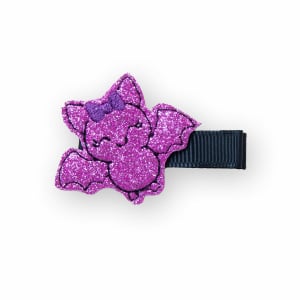 Barrette enfant Halloween – Chauve-souris brodée anti-glisse