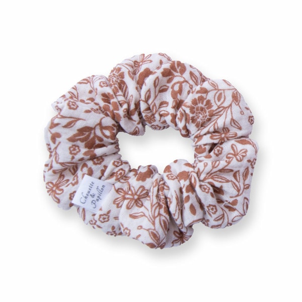 chouchou cheveux double gaze feuillage pour femme et enfants original et doux