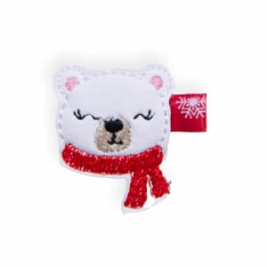 Barrette fille ours polaire – anti-glisse
