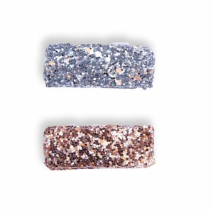 Barrettes clic-clac rectangulaires – or rose gold ou argent – anti-glisse