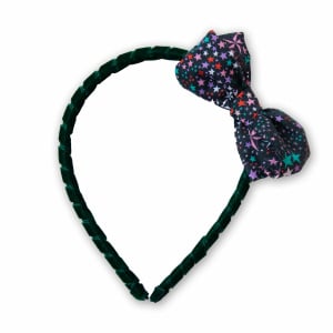 Serre-tête vert Adeladja à étoiles – avec nœud