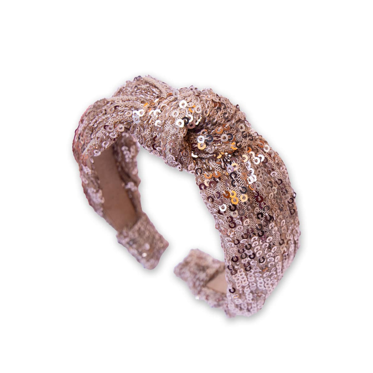 serre-tete-sequin-gold-femme-enfant Serre-tête pailleté beige doré, brillant et confortable, idéal pour les fêtes – Chouette & Papillon